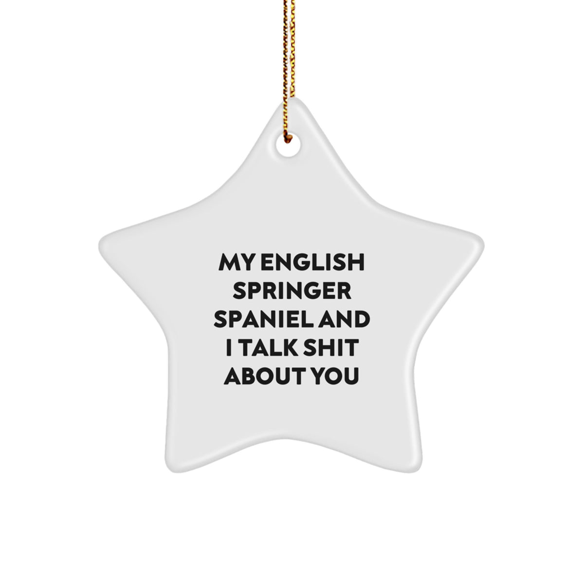 Christmas Ornament Funny English Springer Spaniel Gift Idea - Image 1