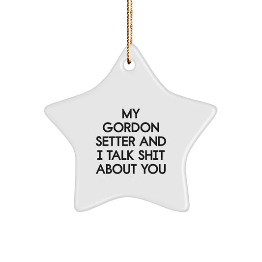 Funny Gordon Setter Dog Star Ornament Gifts from Men to Friends, Christmas Unique Gifts for Gordon Setter Dog Lovers - Image 1