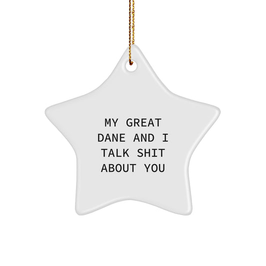 Funny Great Dane Dog Star Ornament Gifts from Friends for Great Dane Lovers Christmas Unique Decorations - Image 1