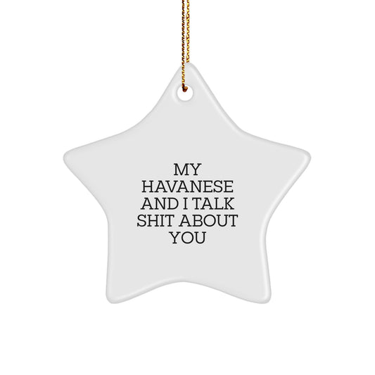 Havanese Star Ornament Keepsake for Him Holiday Christmas Gift - Image 1