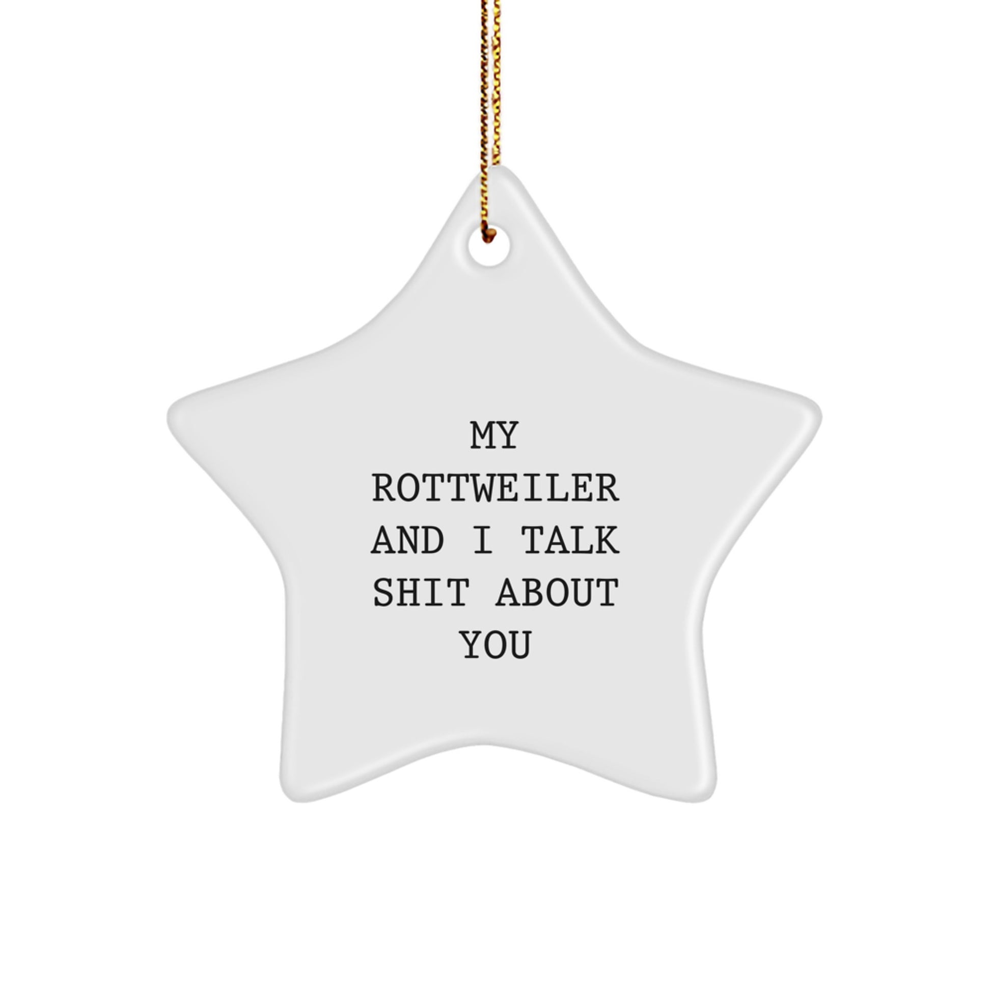 Rottweiler Dog Star Ornament Funny Gifts for Rottweiler Dog Lovers from Friends and Family at Christmas Time, Christmas Unique Gifts for Rottweiler Dog Enthusiasts - Image 1