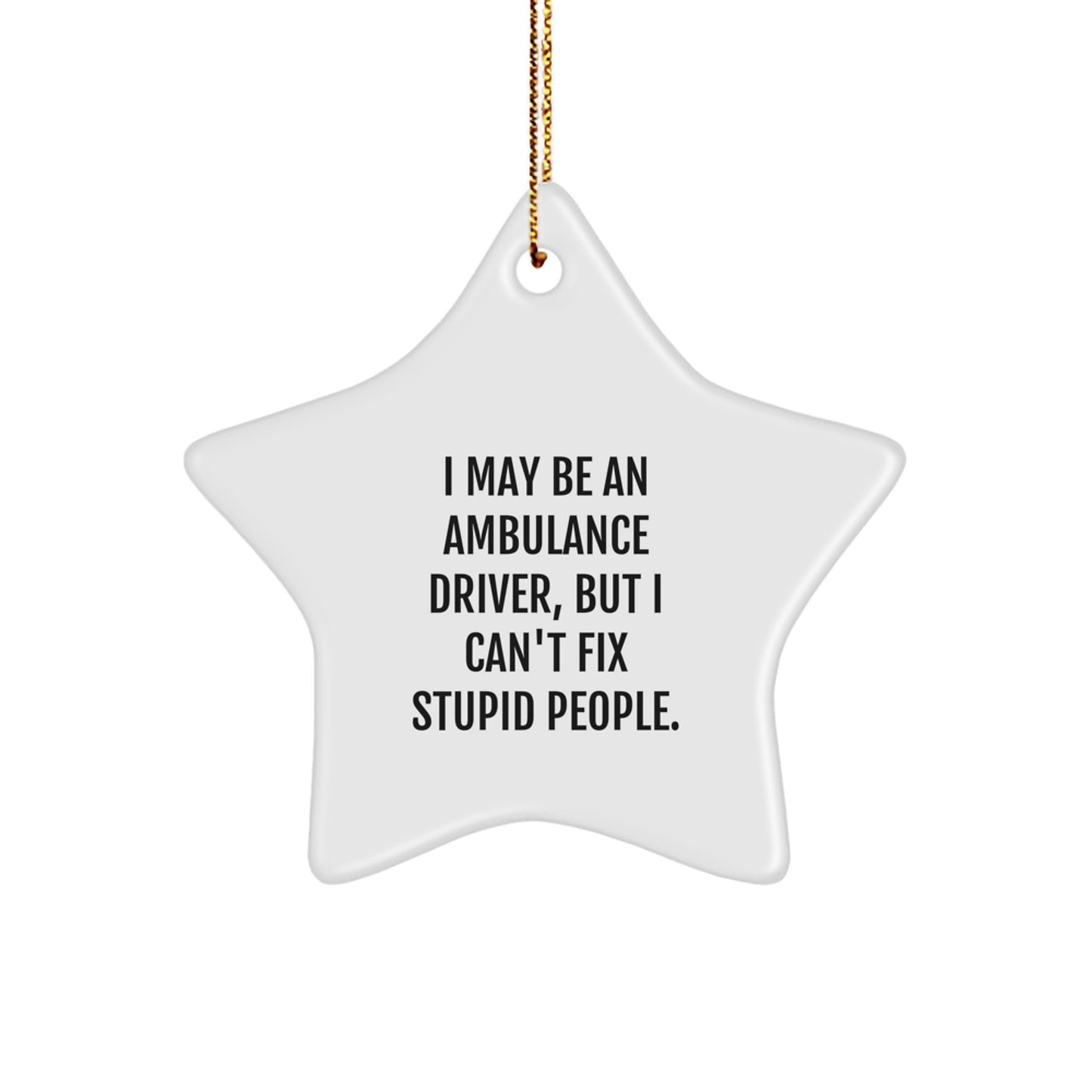 Ambulance Driver Keepsake Christmas Ornament for Him Gift - Image 1