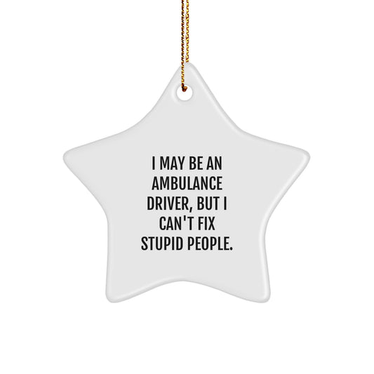 Ambulance Driver Keepsake Christmas Ornament for Him Gift - Image 1