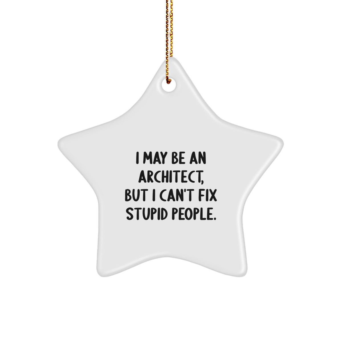 Christmas Gift for Her Architect Star Ornament Present - Image 1