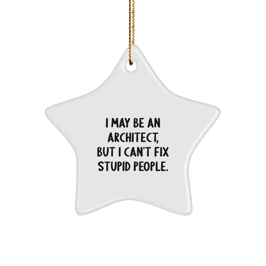 Christmas Gift for Her Architect Star Ornament Present - Image 1