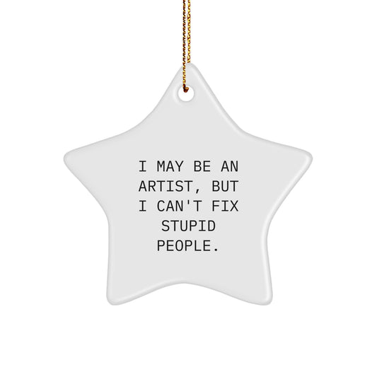 Christmas Gift for Her Artist Keepsake Star Ornament Present - Image 1