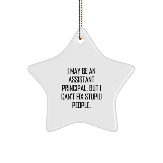 Assistant Principal Star Ornament for Neighbors Christmas Unique Gift - Image 1