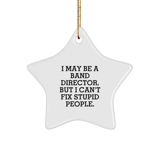 Christmas Unique Gift Band Director Star Ornament for Her Festive Present - Image 1