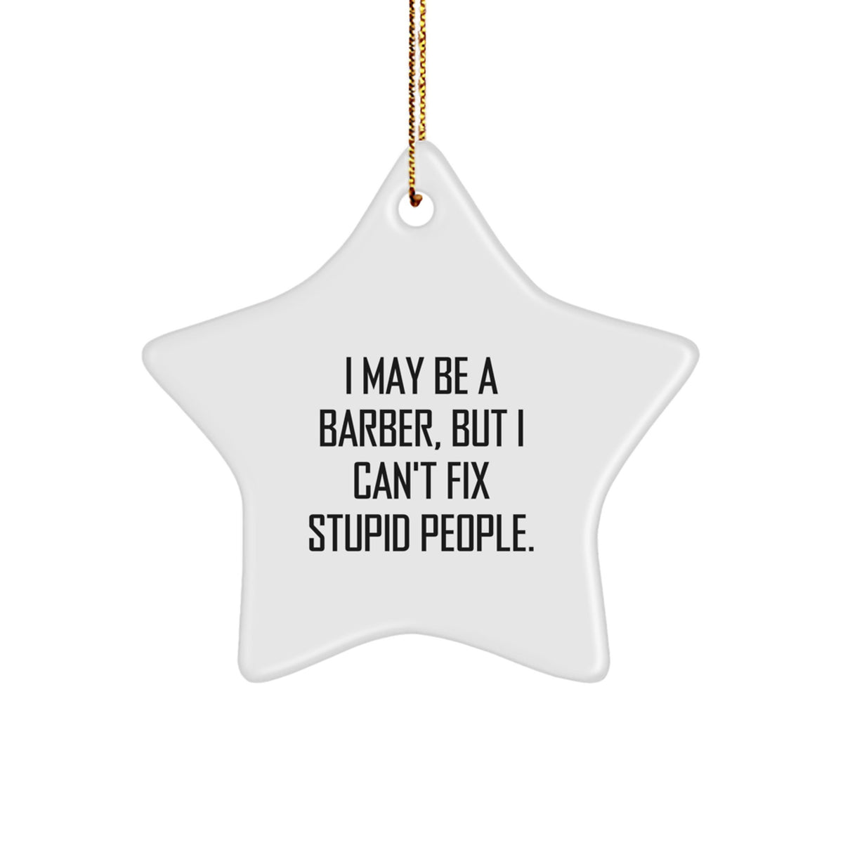 Barber Star Ornament Favorite for Kids Christmas Gift Holiday Keepsake - Image 1