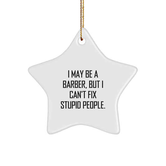 Barber Star Ornament Favorite for Kids Christmas Gift Holiday Keepsake - Image 1