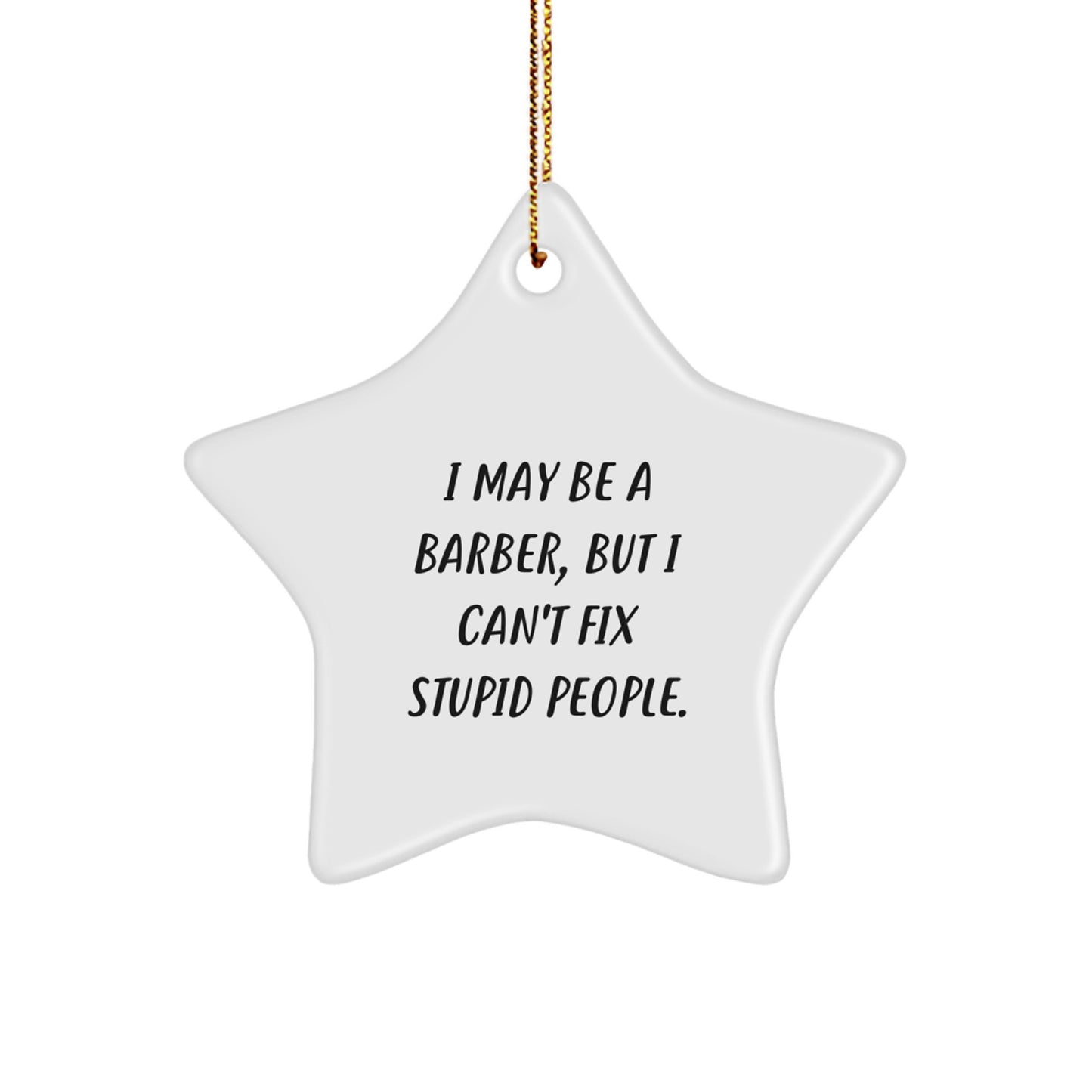 Barber Star Ornament Idea Christmas Gift for Coworkers - Image 1