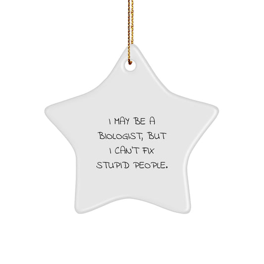 Witty Biologist Star Ornament for Friends Novelty Christmas Gift - Image 1