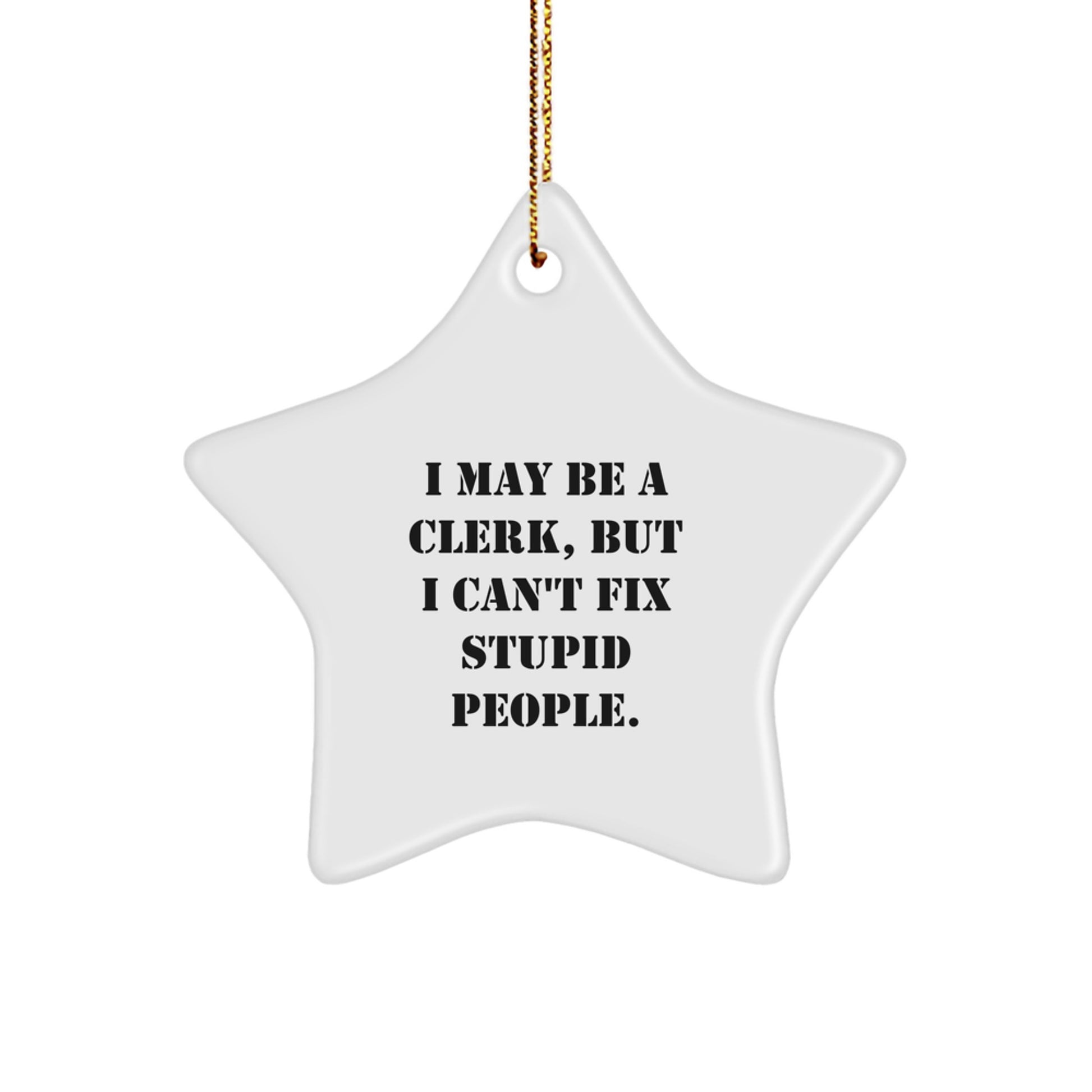 Clerk Star Ornament Keepsake for Coworkers Idea Christmas Gift - Image 1