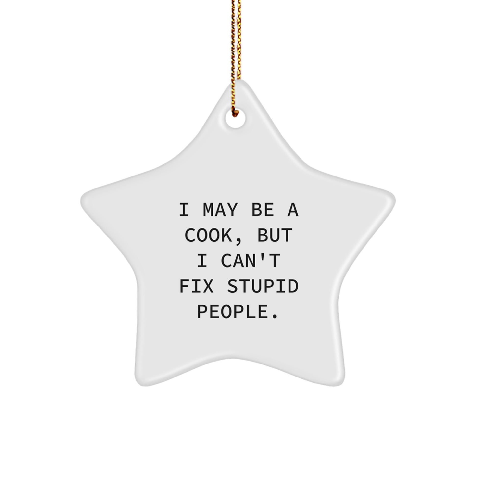 Witty Cook Star Ornament Christmas Gift for Friends - Image 1