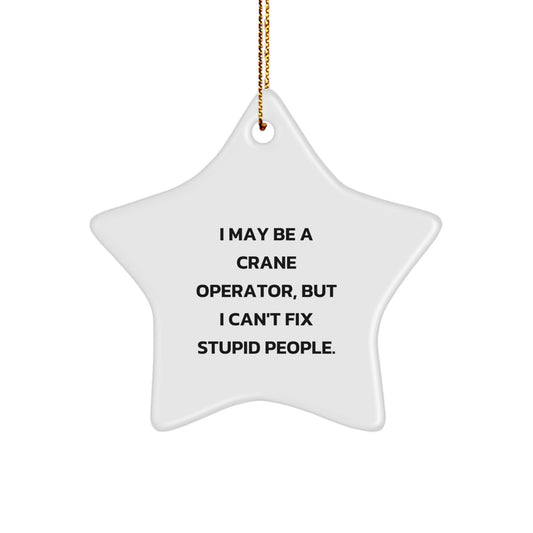 Witty Crane Operator Christmas Ornament for Friends Gift - Image 1