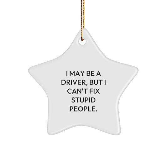 Christmas Gift for Her Driver Star Ornament Present With Quote - Image 1