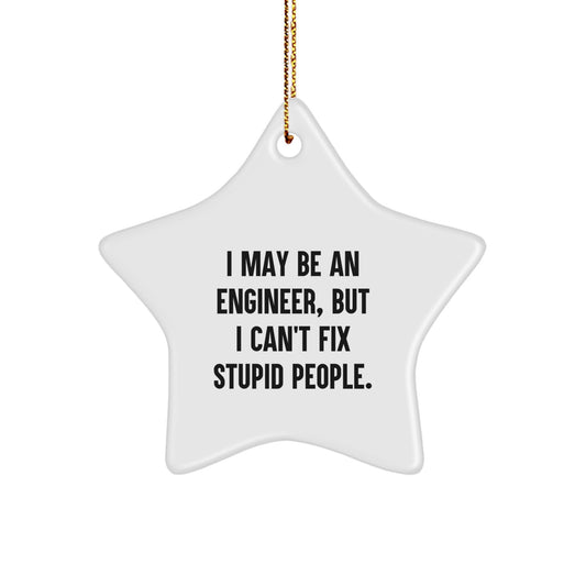 Engineer Star Ornament for Family Treasure Christmas Unique Gift - Image 1