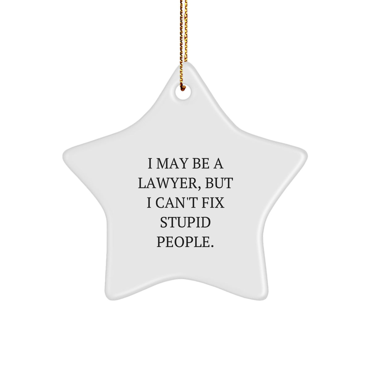 Lawyer Keepsake Christmas Ornament for Him Humorous Holiday Tree Gift - Image 1