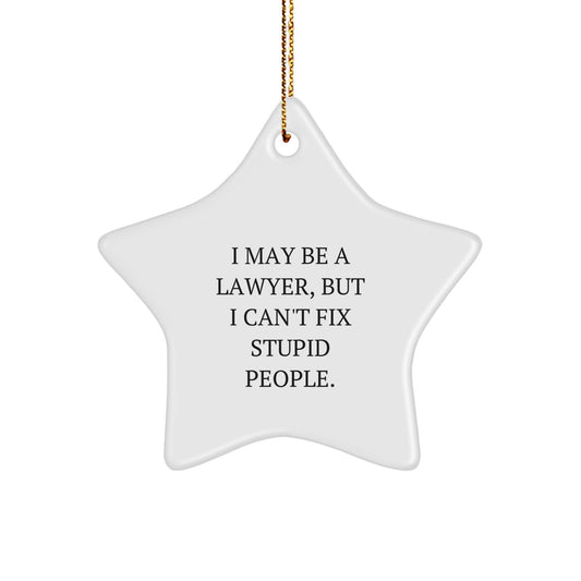 Lawyer Keepsake Christmas Ornament for Him Humorous Holiday Tree Gift - Image 1