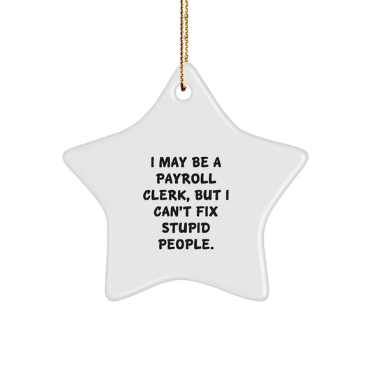 Payroll Clerk Favorite Star Ornament for Kids Christmas Gift - Image 1