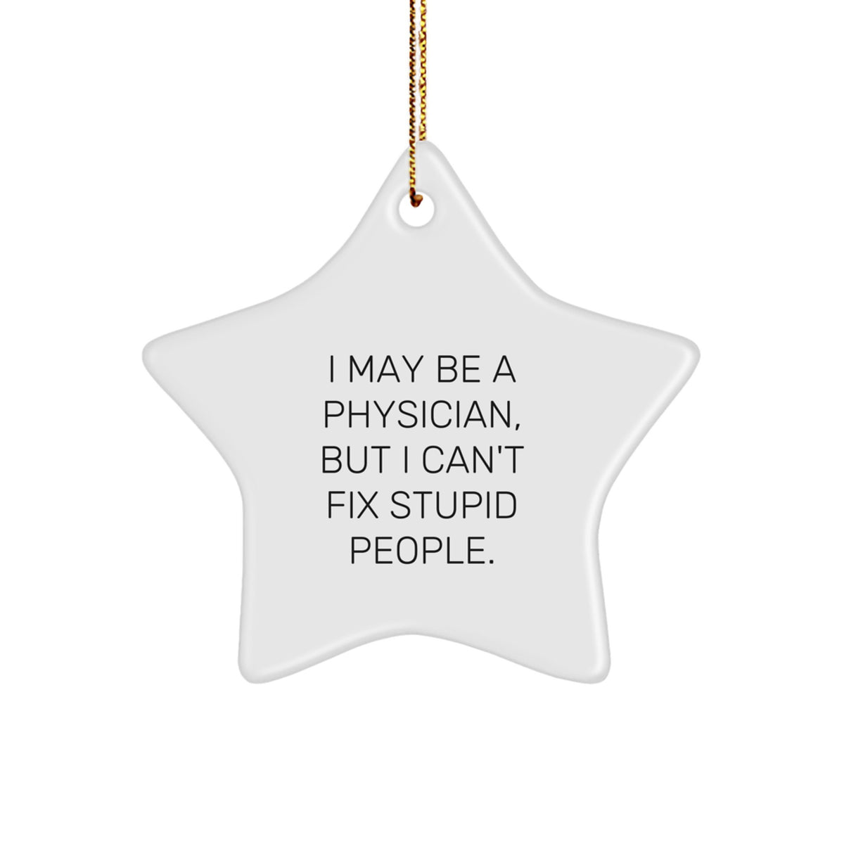 Physician Star Christmas Ornament for Family Treasure Holiday Gift - Image 1