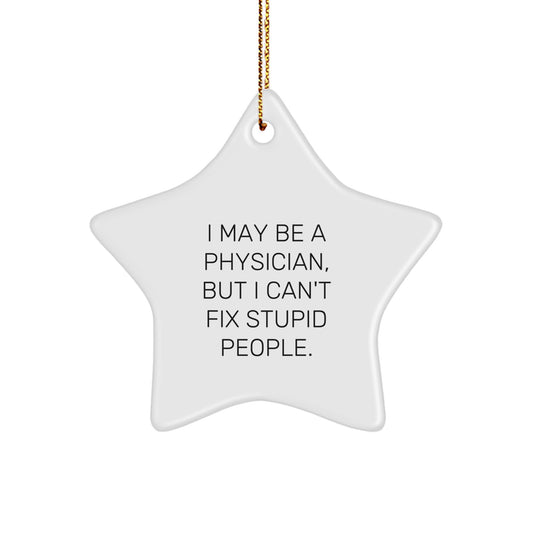 Physician Star Christmas Ornament for Family Treasure Holiday Gift - Image 1