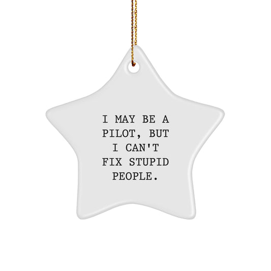 Witty Pilot Novelty Christmas Ornament for Friends Gift - Image 1