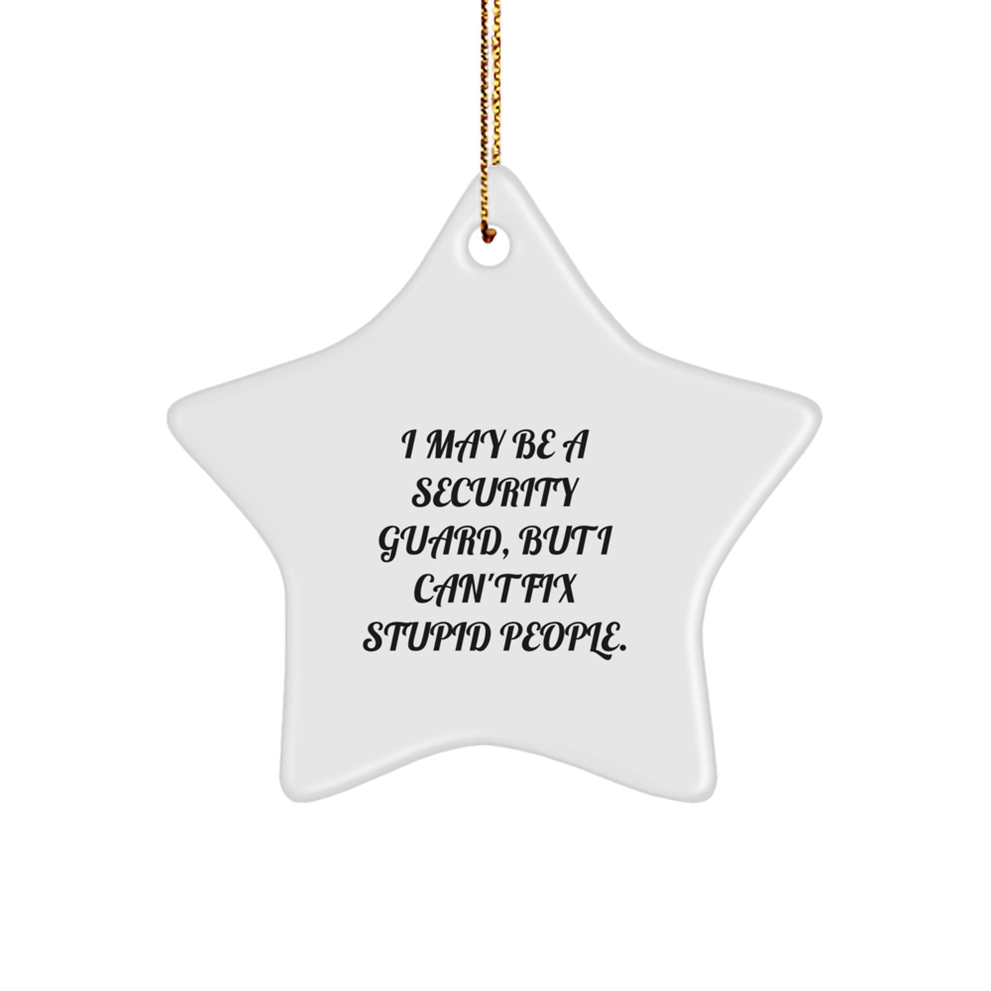 Security Guard Star Ornament for Family Treasure Christmas Gift - Image 1
