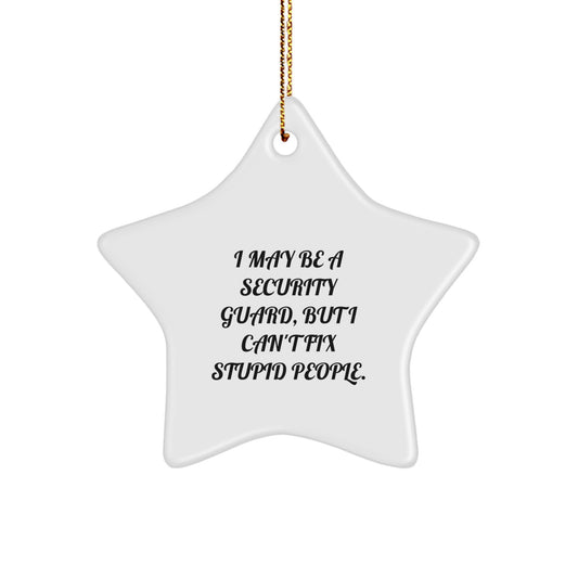 Security Guard Star Ornament for Family Treasure Christmas Gift - Image 1