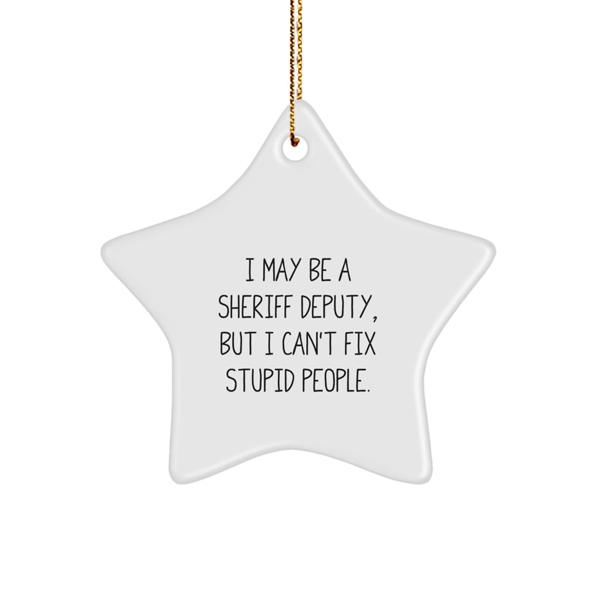 Sheriff Deputy Keepsake Bright Holiday Christmas Ornament for Him Gift - Image 1