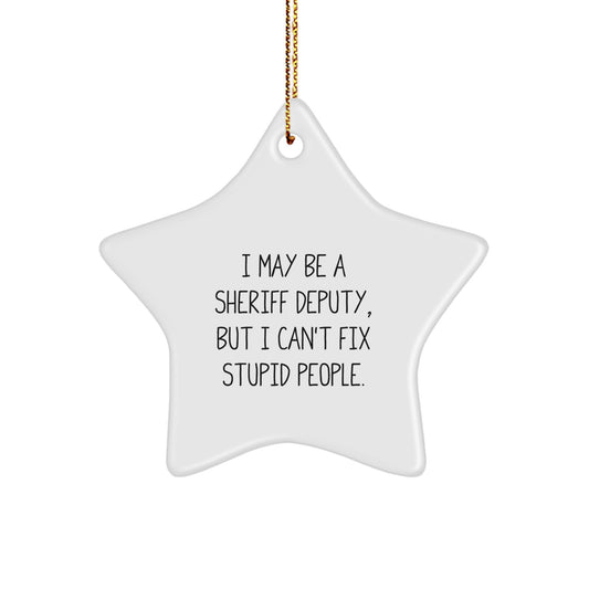 Sheriff Deputy Keepsake Bright Holiday Christmas Ornament for Him Gift - Image 1