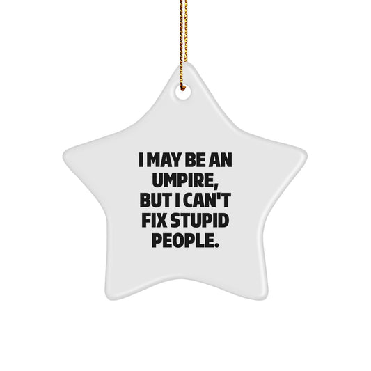 Funny Umpire Star Ornament Gifts from Men to Umpire Friends Christmas Unique Decorations - Image 1