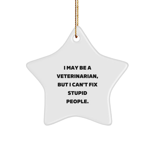 Funny Veterinarian Star Ornament for Christmas Unique Gifts from Friends to Veterinarian Men, Unique Star Ornament for Veterinarian Decor - Image 1