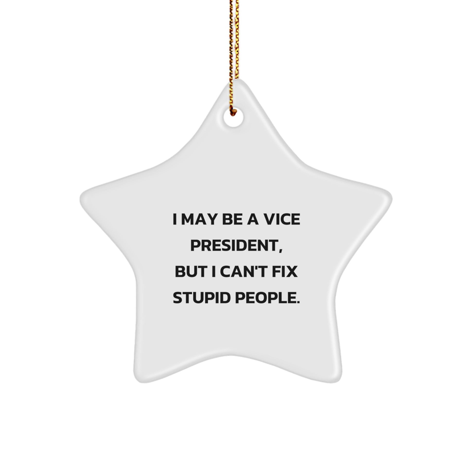 Funny Vice President Christmas Unique Gifts from Coworkers - I May Be A Vice President Star Ornament with Gold Cord, Vice President Office Decor for Men or Women - Image 1