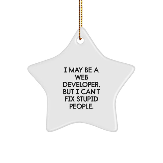 Web Developer Star Ornament Idea I May Be A Web Developer Coworkers Gift - Image 1