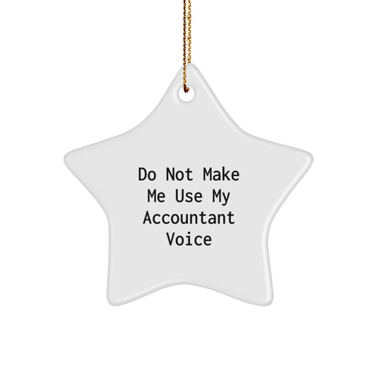 Christmas Gift for Her Accountant Star Ornament Present - Image 1