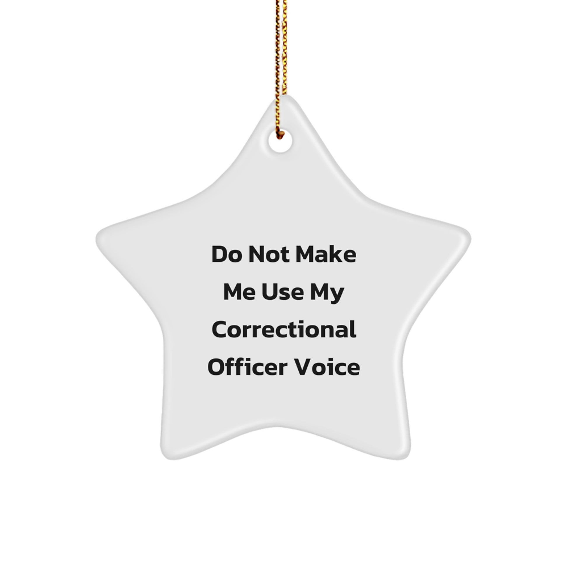 Christmas Gift for Teens Surprise Correctional Officer Star Ornament - Image 1