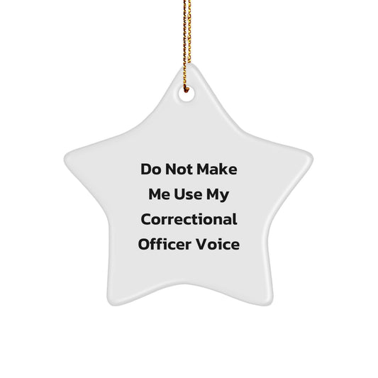 Christmas Gift for Teens Surprise Correctional Officer Star Ornament - Image 1