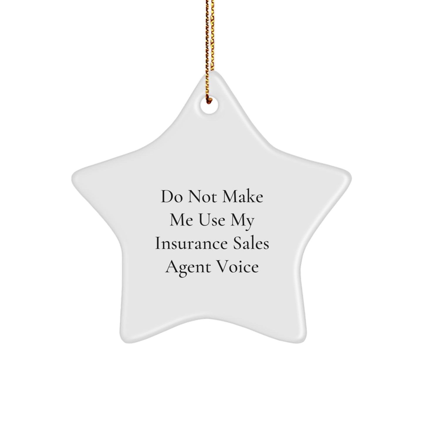Christmas Gift for Her Insurance Sales Agent Star Ornament Present - Image 1
