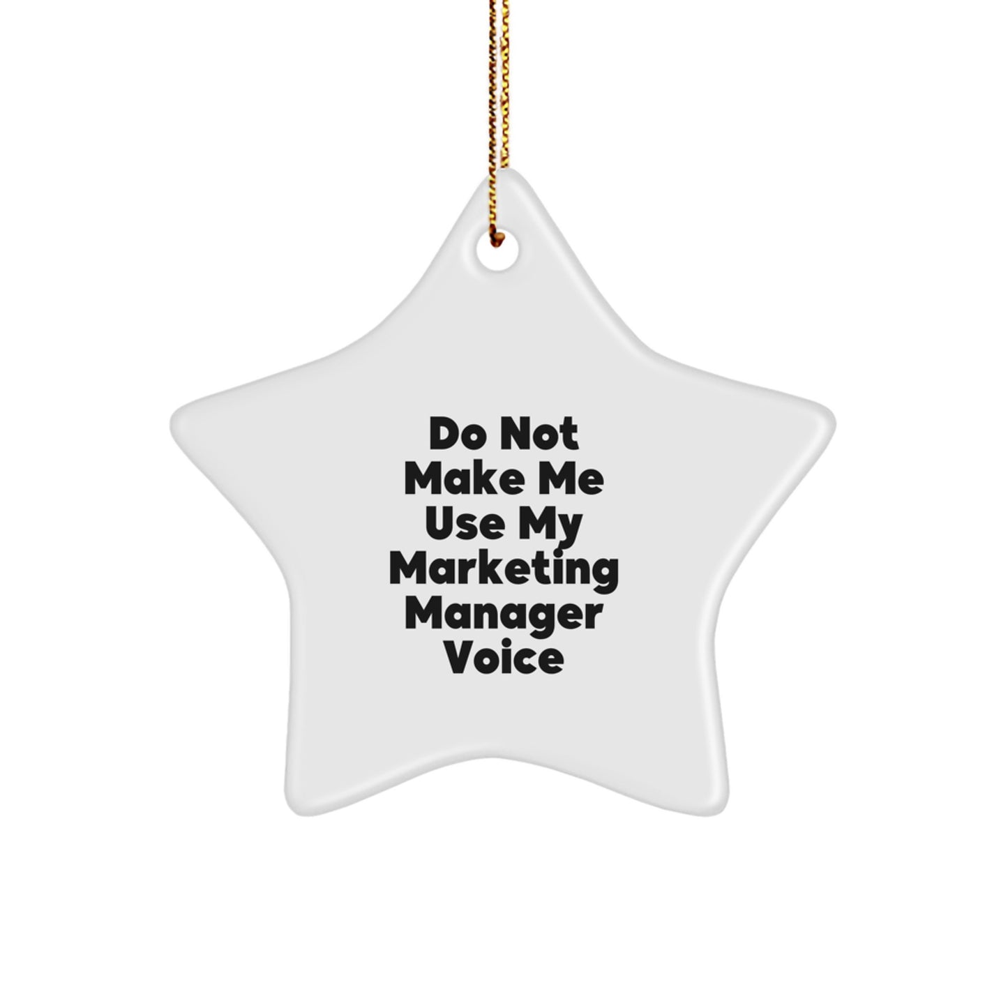 Marketing Manager Star Ornament for Teens Memento Christmas Gift - Image 1