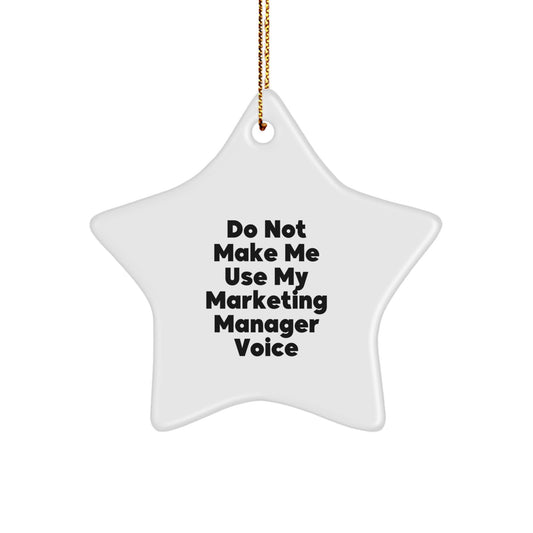 Marketing Manager Star Ornament for Teens Memento Christmas Gift - Image 1