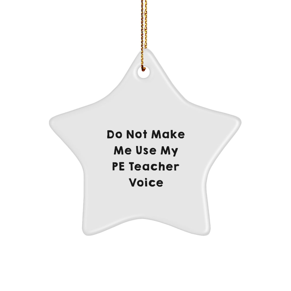 Sassy PE Teacher Star Ornament for Friends Novelty Christmas Unique Gift - Image 1