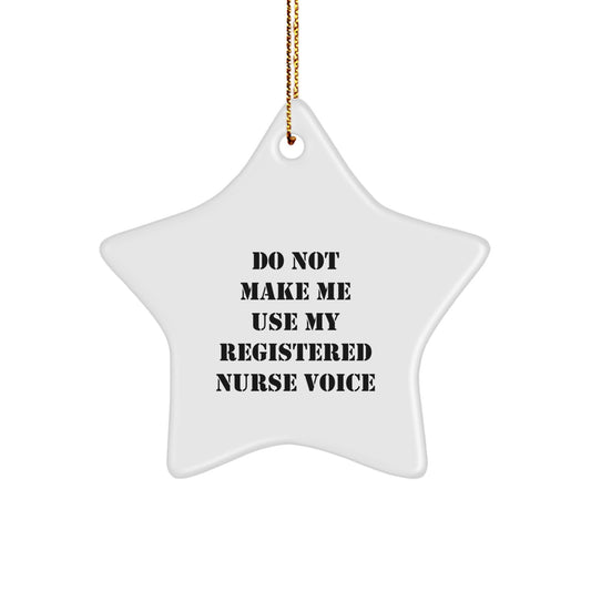 Registered Nurse Star Ornament for Family Treasure Christmas Gift - Image 1