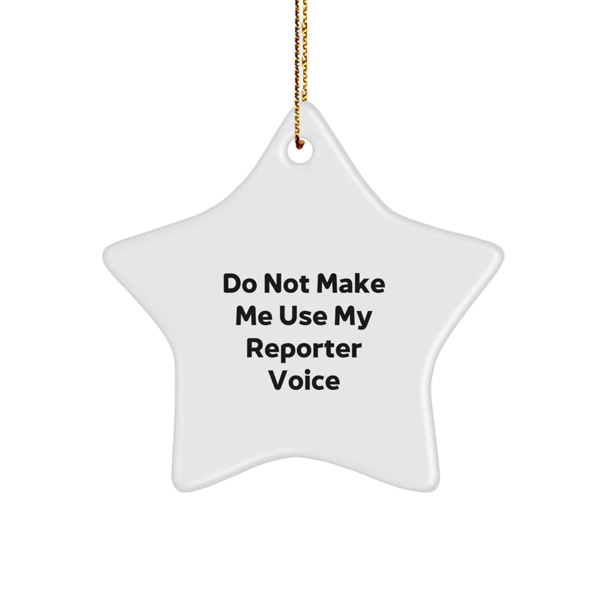 Reporter Star Ornament Keepsake for Him Holiday Christmas Gift - Image 1