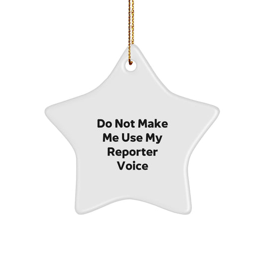 Reporter Star Ornament Keepsake for Him Holiday Christmas Gift - Image 1