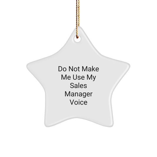 Christmas Gift for Him Delight Sales Manager Star Ornament - Image 1