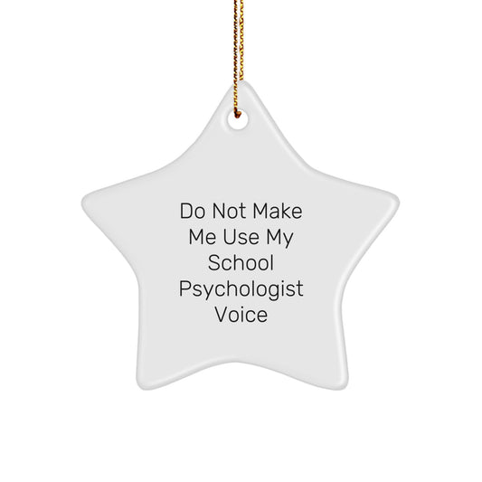 Funny School Psychologist Gifts for Men, School Psychologist Star Ornament, Christmas Unique Gifts from Friends to School Psychologist - Image 1