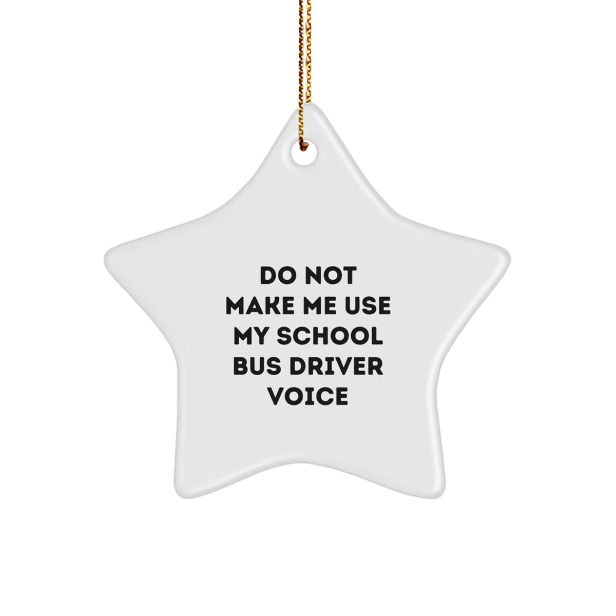 Funny School Bus Driver Gifts for Men Star Ornament, Gifts from Family Friends Coworkers to School Bus Driver, Christmas Unique Decorations with Humorous Quote - Image 1