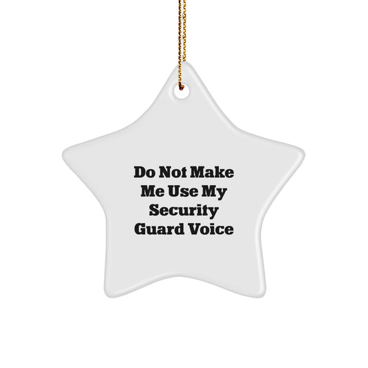 Christmas Gift for Teens Surprise Security Guard Star Keepsake Ornament - Image 1