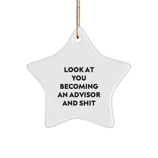 Christmas Ornament Gift Advisor Star Becoming An Advisor for Her Present - Image 1